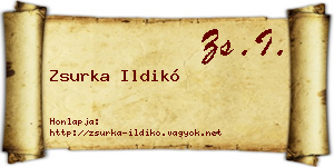 Zsurka Ildikó névjegykártya